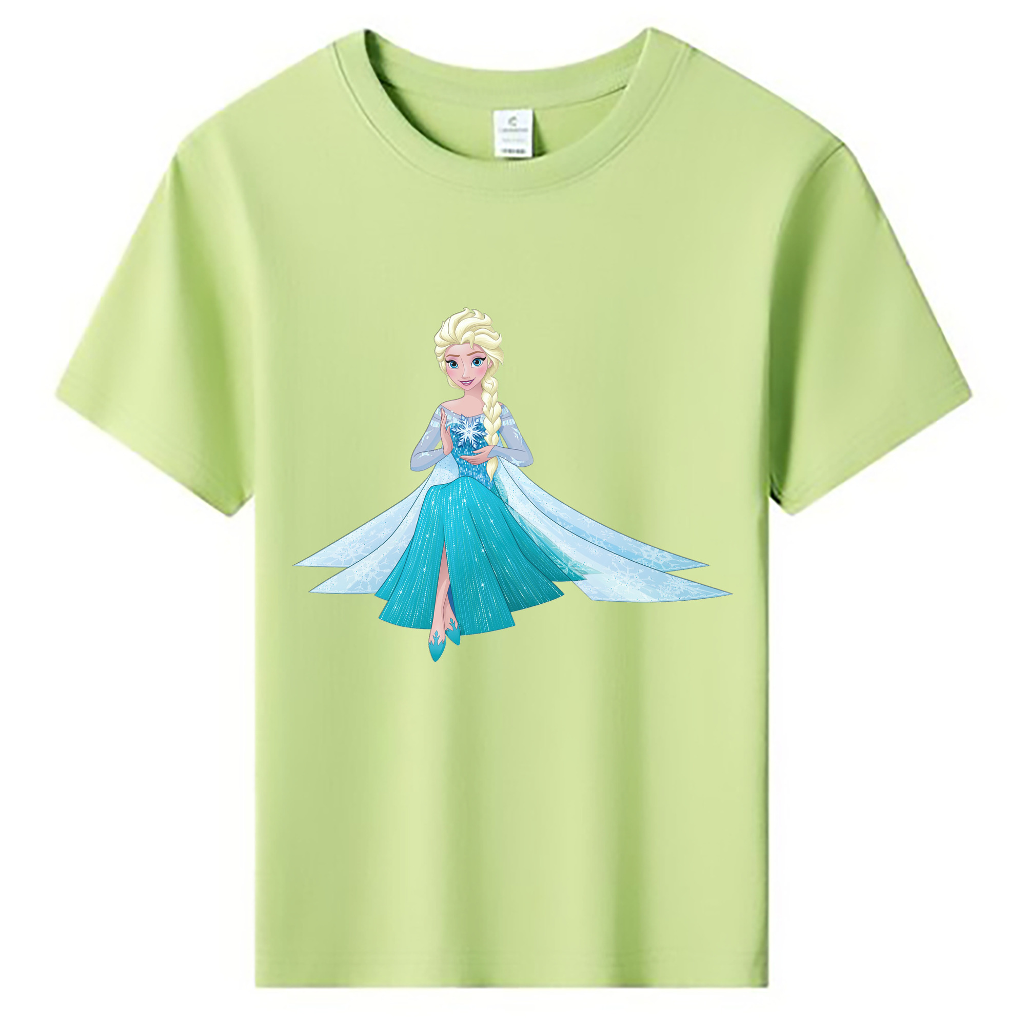 （画像用） アナと雪の女王 アンナ エルサ Frozen Anna Elsa 綿100％キッズTシャツ（フロントプリント）